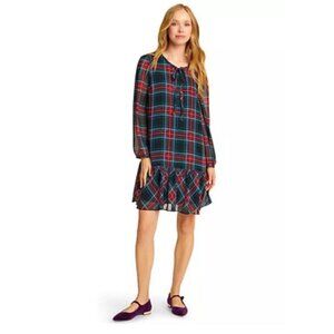 Draper James Plaid Midi Dress - Red and Green